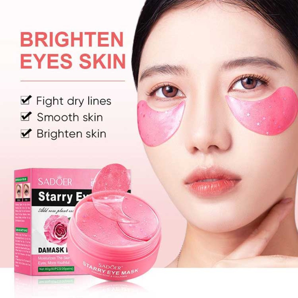 Bamboo Charcoal Rose Gel Hydrogel Collagen Moisturizing Eye Mask